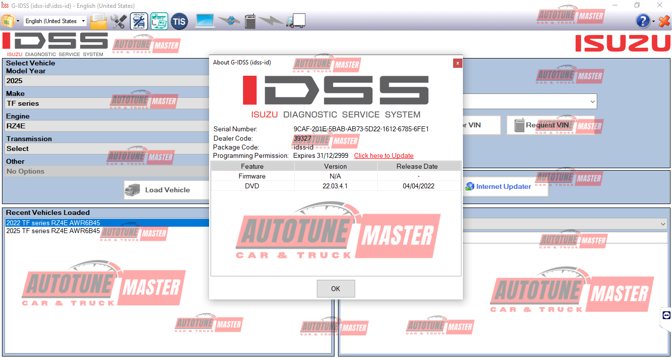 Alternative view of ISUZU G-IDSS 2025  DIAGNOSTIC SOFTWARE
