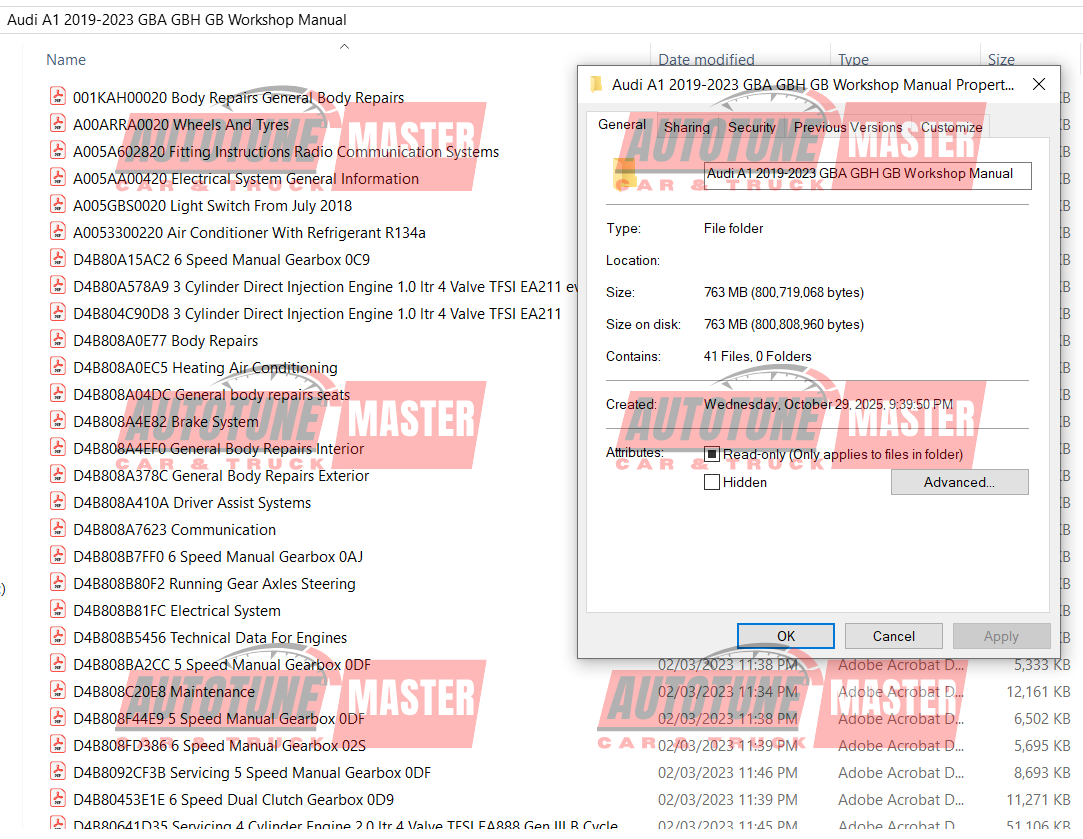 Alternative view of Audi A1 (2019-2023) GBA GBH GB Workshop Manual