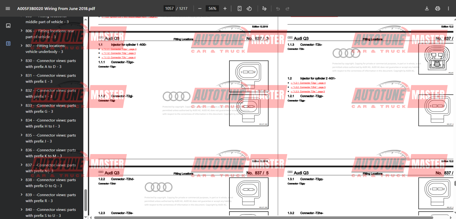 Audi Q3 2020 F3N Wiring Diagram