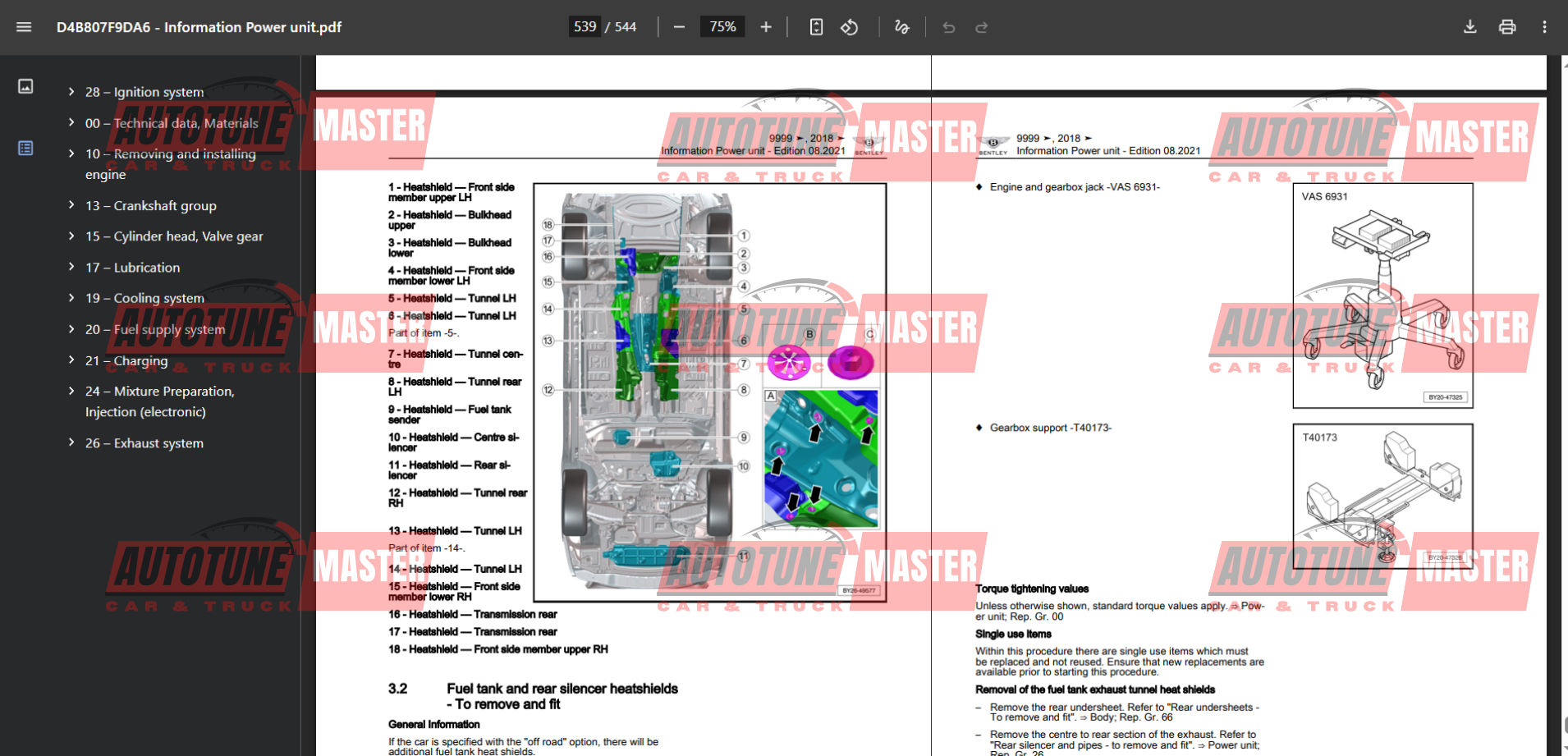 Alternative view of Bentley Bentayga (2016-2022) V8 Wiring Diagram