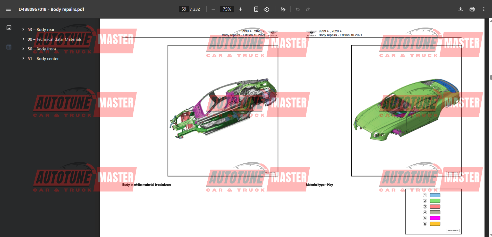 Alternative view of Bentley Continental GT (2019-2022) V8 Wiring Diagram