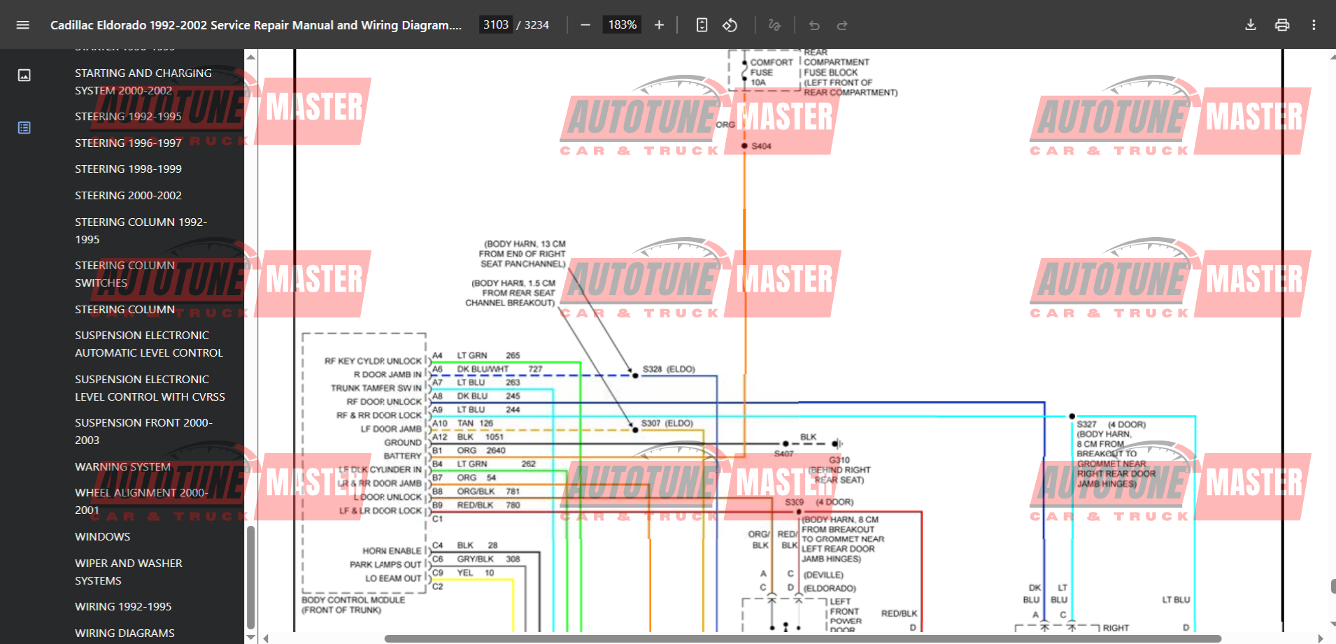 Alternative view of Cadillac Eldorado 1992-2002 Service Manual