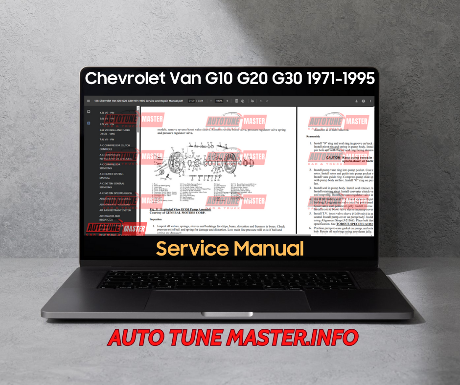 Chevrolet Van G10 G20 G30 1971-1995 Service Manual -0