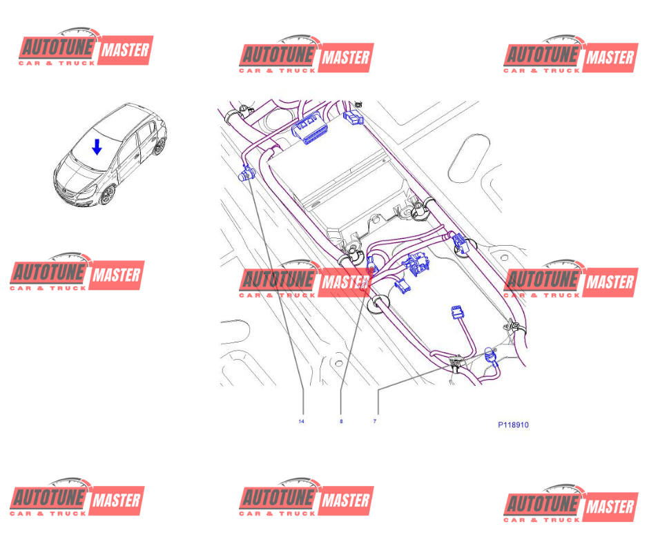 Alternative view of Opel Corsa D 2013 Electrical Wiring Diagrams & Component Locations