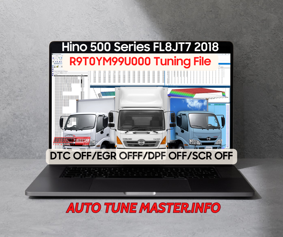 Hino 500 Series FL8JT7 2018 R9T0YM99U000 Tuning File