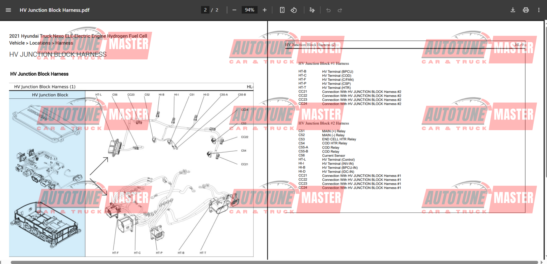 Alternative view of Hyundai Nexo 2021 Wiring Diagram