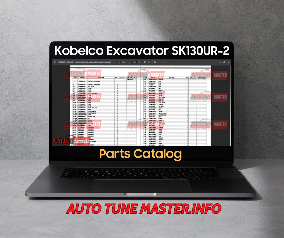 Kobelco Excavator SK130UR-2 Part Manual