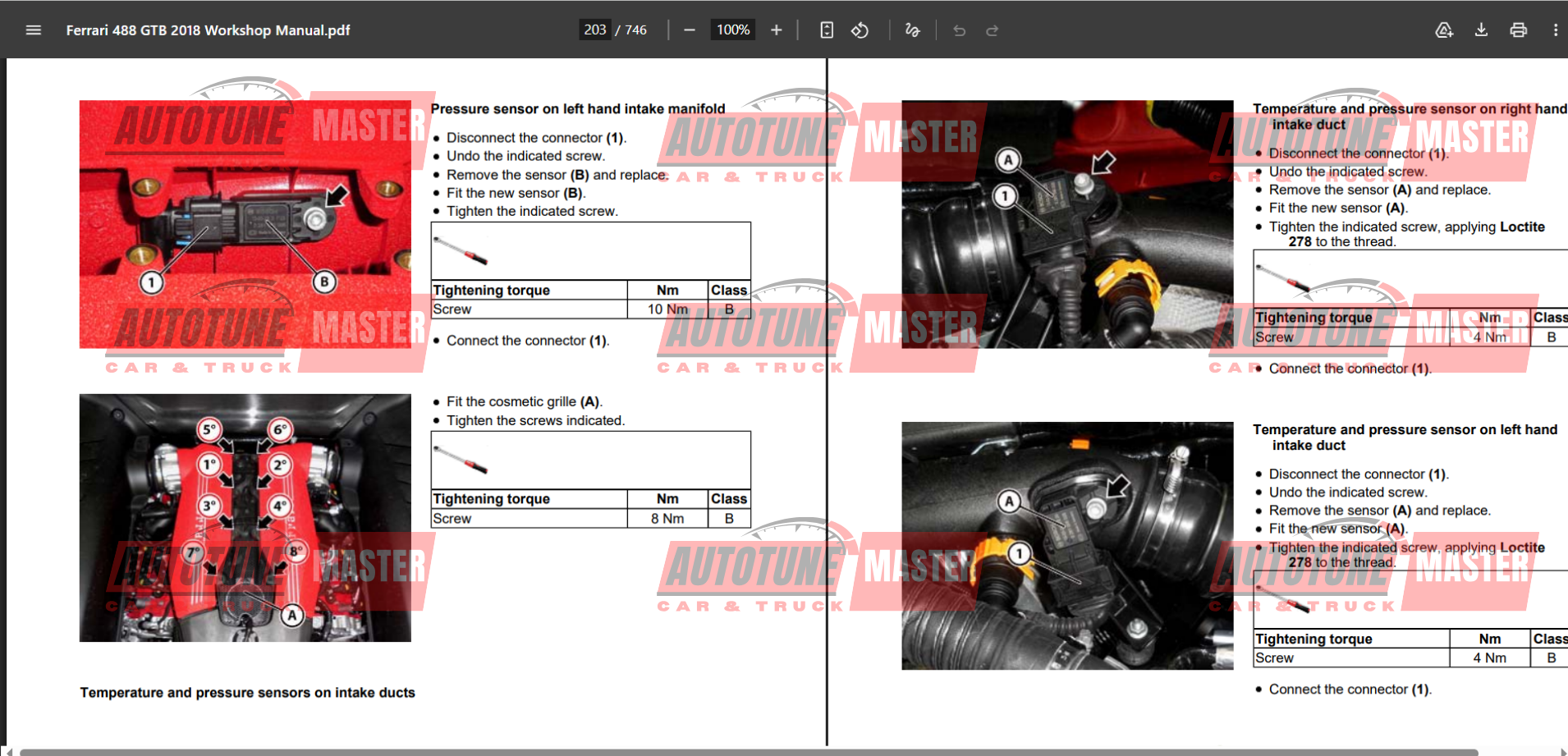 Ferrari 488 GTB 2018 Workshop Manual