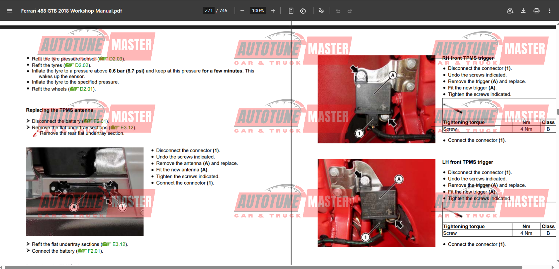 Ferrari 488 GTB 2018 Workshop Manual