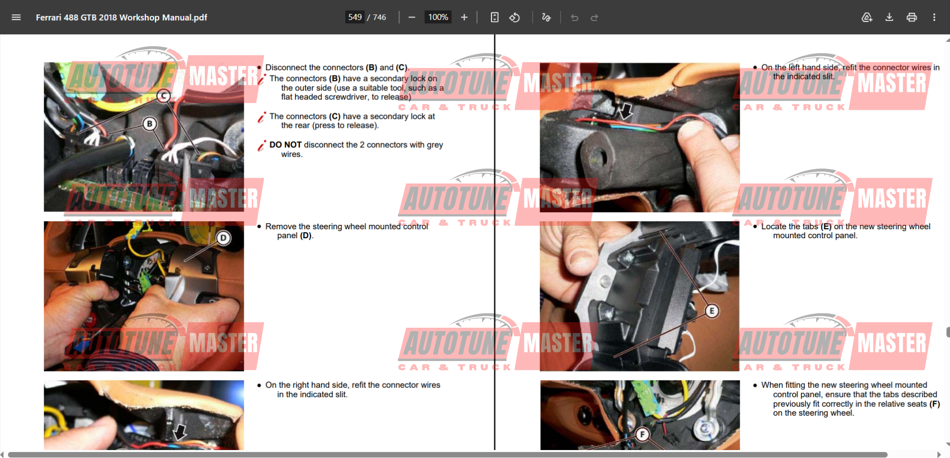 Ferrari 488 GTB 2018 Workshop Manual