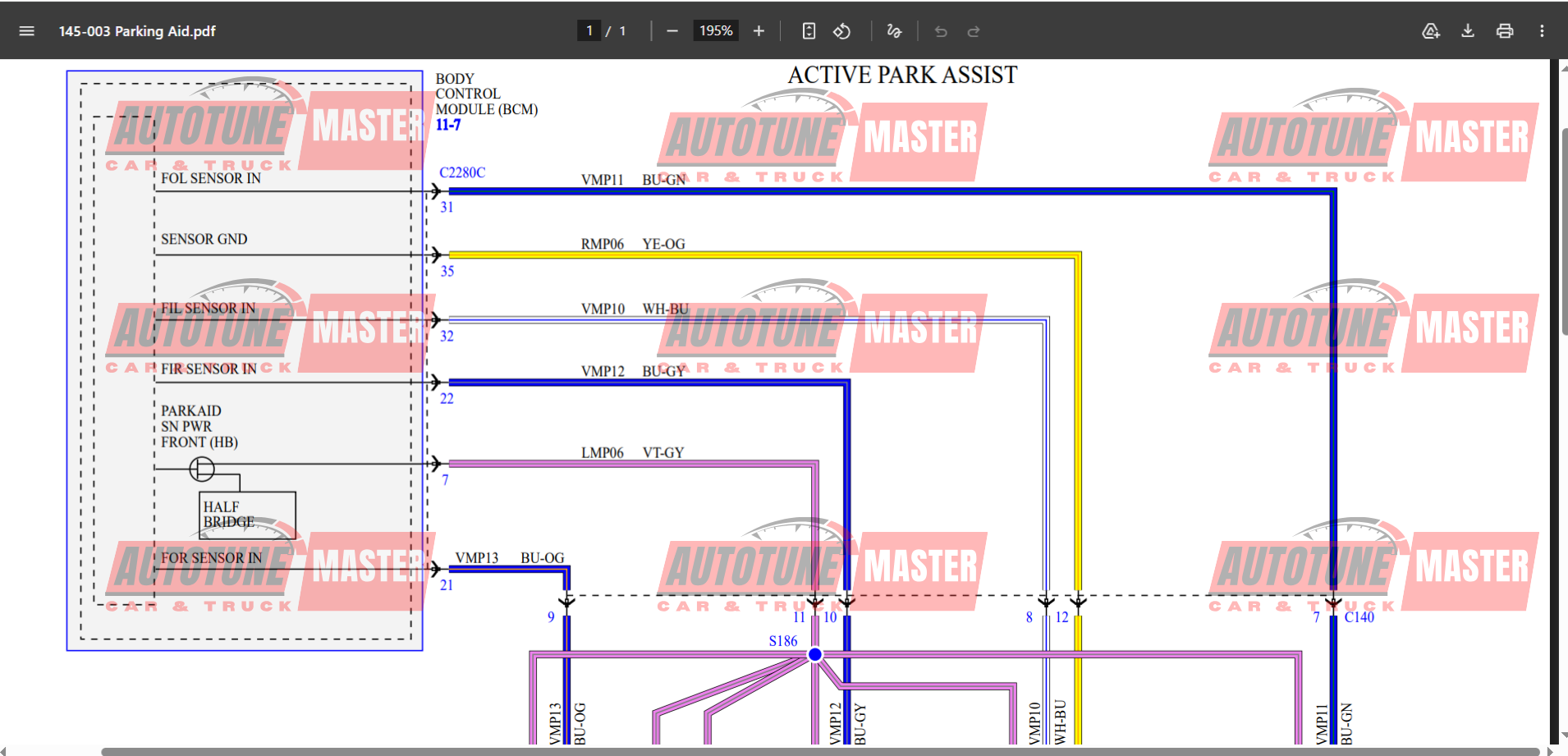Ford Galaxy S-Max 2015-2021 Wiring Diagram