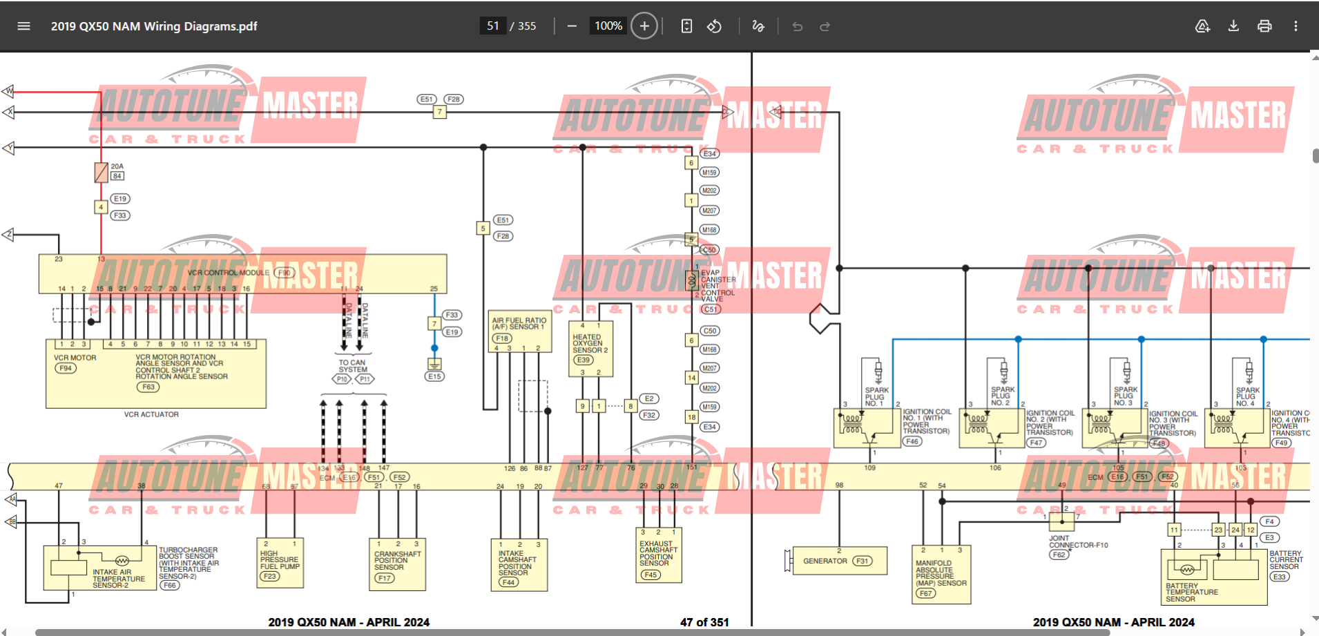 Infiniti QX50 2019 Wiring Diagram