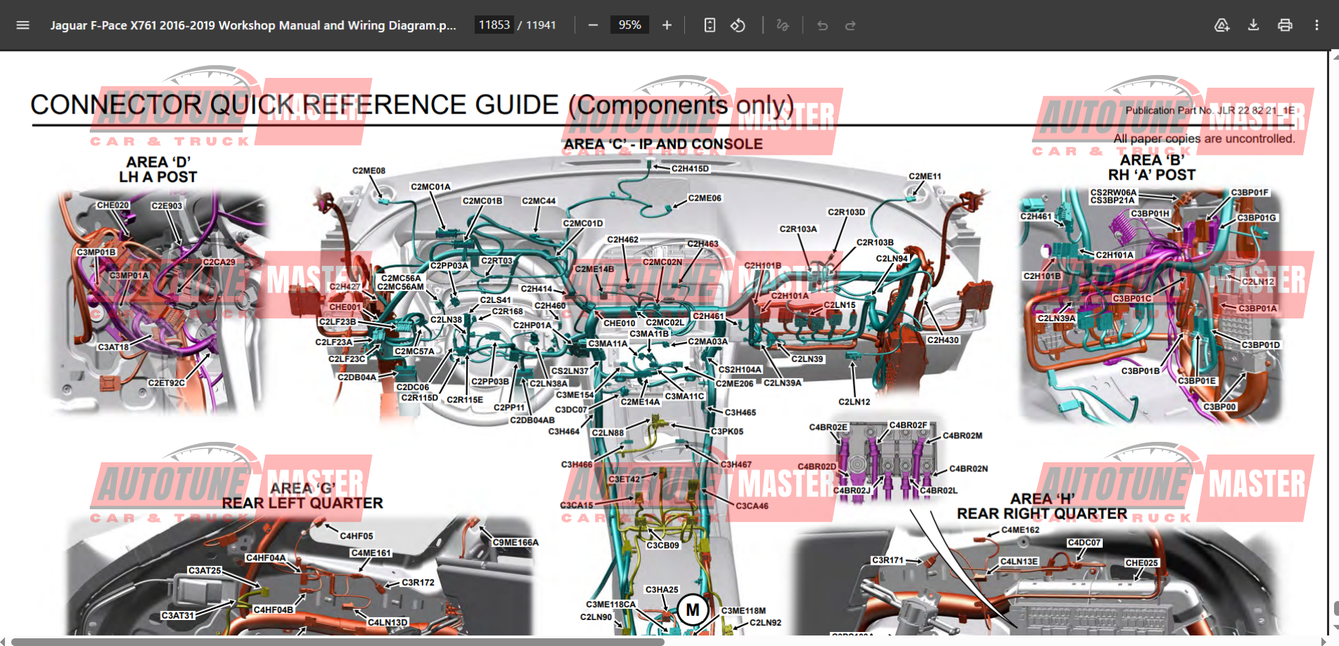 Jaguar F-Pace X761 2016-2019 Workshop Manual Wiring Diagram