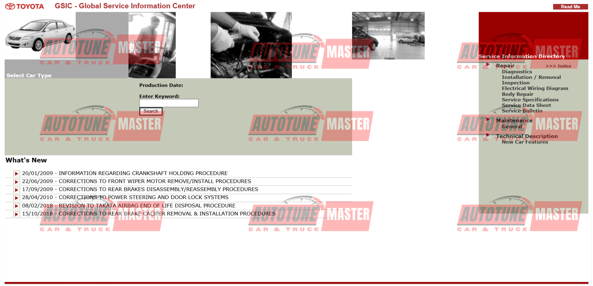 Toyota Corolla Auris 2006-2008 Service Repair Manual