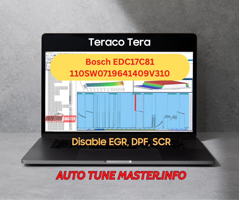 Teraco Tera Bosch EDC17C81 110SW0719641409V310 Disable EGR, DPF, SCR